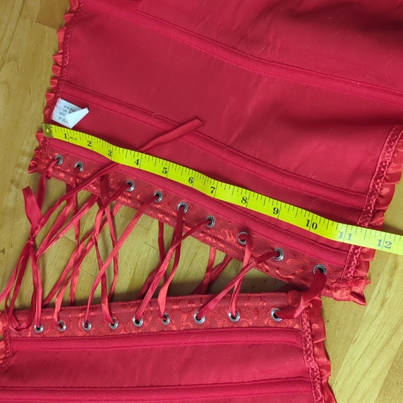 Corset - Red - Lace Up Back Sweetheart Neckline Size Medium - Picture 11 of 16